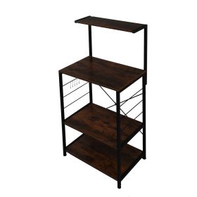 Wooden Kitchen Shelf Baker's Rack 4 Tier Shelves Vintage Color