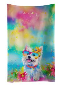 Westie Hippie Dawg Kitchen Towel Dish Cloths Guest Hand Towel Decorative Bathroom Towel for Face,Tea, Dishcloth, Kitchen and Bath