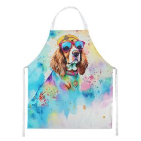 Cavalier Spaniel Hippie Dawg Apron Cooking Kitchen Server Baking Crafts Gardening for Adult Women Men, Unisex, Large, Multicolor